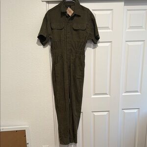 Olive Green Utility Jumpsuit